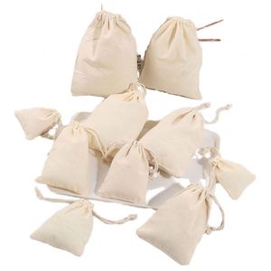 ถุงผ้าแคนวาสแบบมีเชือกผูก เป็นมิตรกับสิ่งแวดล้อม ทนทาน รีไซเคิลได้ บรรจุภัณฑ์สำหรับเครื่องประดับ ปรับแต่งสีและโลโก้ได้ รับสกรีนผ้าไหม - Product Image 2