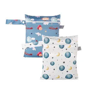 Elinfant — sac à couches lavable, réutilisable, imperméable, pour bébé, mini sac imperméable et de voyage, 18x25 cm