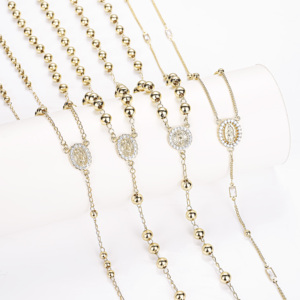 Joyería CM Venta al por Mayor Oro Laminado y Vermeil Religión San Judas Virgen María Rosario Bañado en Oro de 14k - Product Image 5