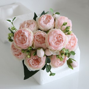 Ramos de Rosas Artificiales SPR Modern de 26 Pulgadas, Tallo <span class=keywords><strong>Ross</strong></span>, Capullos de Alta Calidad, Tela/Plástico/Alambre de Hierro, Larga Duración - Product Image 4