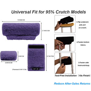 ชุดแผ่นไม้ค้ำขนกระต่ายแบบสั่งทำแผ่นรองใต้วงแขนสองชิ้นและมือจับสองชิ้นสำหรับรองรับขา - Product Image 2
