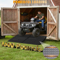 Rampe de garage JH-Mech pour tondeuse autoportée, robuste, capacité 1800 lb, 29 x 48 pouces, antidérapante, en acier noir