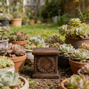 Colonne décorative en résine pour jardin, motif <span class=keywords><strong>laurier</strong></span>, style européen, fontaine de cour, faite à la main et peinte à la main, pour dropshipping - Product Image 4