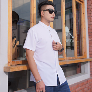 <span class=keywords><strong>เสื้อ</strong></span><span class=keywords><strong>เชิ้ต</strong></span>แขนสั้นผู้ชายไซส์ใหญ่ <span class=keywords><strong>คอ</strong></span>ปกแบบจีน สไตล์ลำลอง ใส่สบาย ระบายอากาศได้ดี ไม่ยับง่าย เหมาะสำหรับฤดูร้อน รับผลิตแบบ ODM - Product Image 3