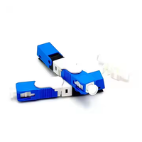 Konektor Cepat SC UPC Single Mode Biru untuk Kabel Drop FTTH dengan Serat Simplex/Duplex dan Kehilangan Penyambungan Rendah