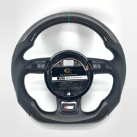 Volant en cuir et fibre de carbone personnalisé pour Audi, accessoires intérieurs automobiles pour Audi A3 A4 A5 A6 A7 C7 B8 S4