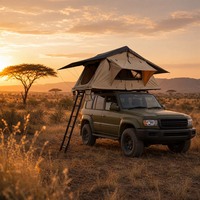 Tente de toit à montage rapide quatre saisons, résistance au vent niveau 7, coque coupe-vent, double couche, imperméable 6000 mm, revêtement argenté anti-UV et anti-pluie