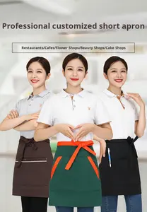 Grembiule multiuso a vita media realizzato in tessuto resistente e traspirante, perfetto per camerieri, fornai e personale del supermercato. - Product Image 6