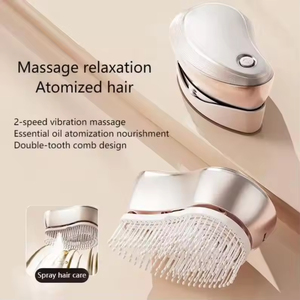แปรงหวีผมไฟฟ้า หวีนวด 4 โหมดการสั่นสะเทือน กันน้ำ ดูแลเส้นผม น้ำมันสเปรย์ดูแลเส้นผม เครื่องมือดูแลเส้นผม 500mAh - Product Image 2