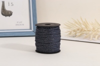 Cordon en polypropylène tressé 8 brins, fil doré 4 mm sur bobine noire, idéal pour emballages cadeaux et cordons de vêtements