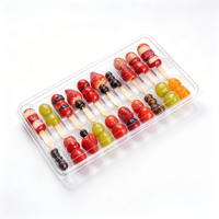 Scatole di Plastica Trasparenti Personalizzabili per Caramelle Tanghulu e Spiedini di Frutta, Riciclabili e Sicure per Animali Domestici, con Coperchi