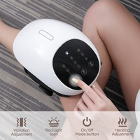 Masseur électrique sans fil pour les jambes et les genoux, à compression d'air et vibrations, avec chaleur, pour soulager l'arthrite