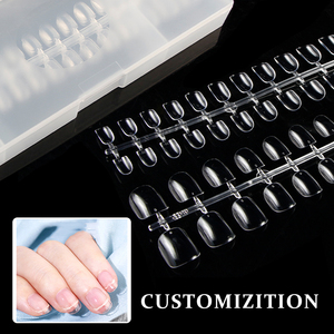 Short Oval Square Full Cover <b>Nail</b> Tips Custom Design Salon Manicure Women Press on <b>Nail</b> <b>Extension</b> Artificial Fingernails Tool - Product Image 5