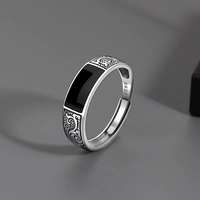 Anillo de Hombre con Diseño de Dragón, Estilo Punk y Hip Hop, Simple, Negro, en Oferta, Ideal para Regalo de Boda