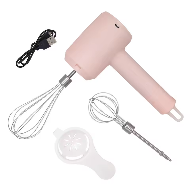 Smart Multifunction Electric Stand Mixer with Battery/USB Power Mixing Bowl Included-Portable Kitchen Tool for Egg Beating