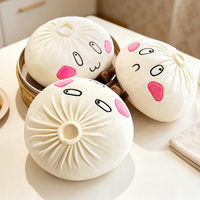 Peluche en forme de boulette de riz brodée super douce en gros