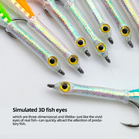Mouches artificielles de pêche à la ligne Streamer 3D à longue tige et gros yeux, plusieurs couleurs, disponibles en différentes tailles