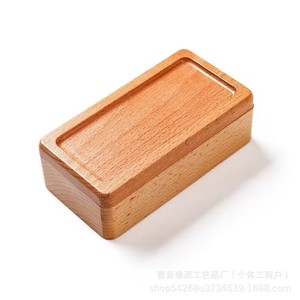 Walnut Wood Jewelry <b>Box</b> 7 Inch Eco-Friendly Storage Case For <b>Earrings</b> And Rings Vintage Solid Wood Travel Organizer - Product Image 4