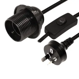 SAA AU plug lamp holder e27 Extension Cords e26 lamp holder for flat cable