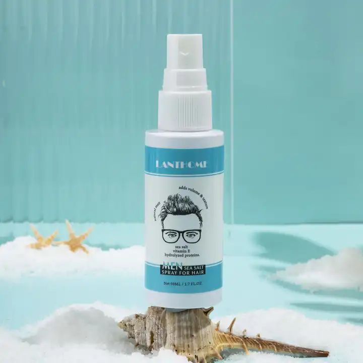 lantomo private label personalizzato il tuo logo naturale vitamina e sale  marino per gli uomini dei capelli spruzzo di sale marino per capelli