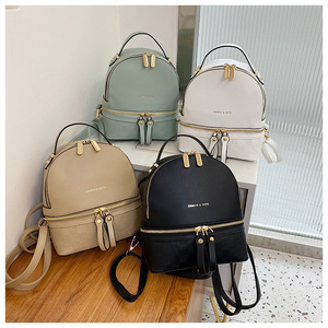 Nueva moda Simple ocio moda hombro mochila estilo coreano Color sólido ligero lujo gran capacidad mochilas de viaje - Product Image 6
