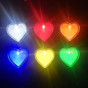 Anpassbare Mini Luminous LED Button Name Pin Abzeichen Kunststoff Alles Gute zum Geburtstag Event Herz Blinklicht 50x50 <span class=keywords><strong>Promotion</strong></span> Name Tag - Product Image 1