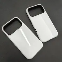Coques de téléphone portable vierges 2-en-1 Fonlyu pour sublimation 3D par transfert thermique, protection anti-traces de doigts pour 17/16/15/14/13 Pro Max