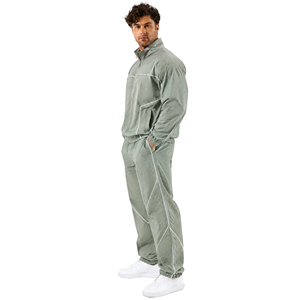 Conjunto de 2 Piezas Personalizado de Ropa Urbana Informal, Transpirable, de Talla Grande para Hombre, Chaqueta Cortavientos Ligera, Holgada y Extra Grande de Nailon - Product Image 2
