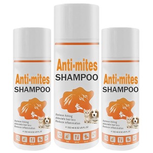 Shampoo <span class=keywords><strong>anti</strong></span>-acariens pour animaux de compagnie recommandé par les vétérinaires, combat les acariens Demodex et Sarcoptes, contrôle les infections, soulage les démangeaisons et la perte de poils, 252 ml - Product Image 1