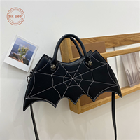 Sac à bandoulière imperméable personnalisé avec logo, style gothique, toile d'araignée, sac alien, décoration brodée de forme spéciale