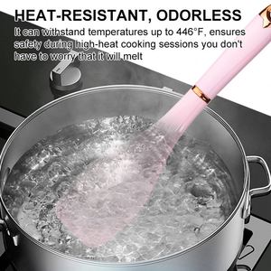 Household Six-piece Silicone Cooking Utensils Set Non-stick Scoop Spoon Spatula Kitchen Kitchenware <b>Tools</b> With Rotating Stand - Product Image 3