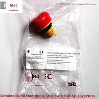 Ab6e-3bv02prm Interrupteur d'arrêt d'urgence Izumi original, type ultra-court 16 mm, rouge, 2 contacts normalement fermés, garantie 1 an, neuf