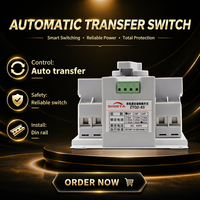Saklar Transfer Otomatis Daya Ganda Din Rail 2P ATS, Saklar Pemilih Listrik, Daya Tanpa Gangguan 63A 230V 3kA, Untuk Penggunaan Rumah Tangga