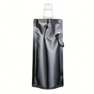 Bolsa de Agua Deportiva Plegable, Botella de Plástico Suave Reutilizable, Plegable, para Guardar Agua, con Mosquetón para Viajes - Product Image 3