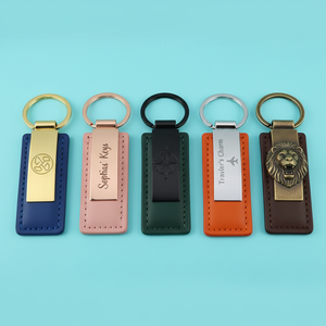 Logotipo personalizado Pu cuero vegano moda corazón forma llavero cadena bolsos encanto señoras llavero - Product Image 1