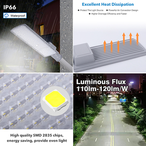 COVEDA Lampadaire LED extérieur étanche IP66 avec photocellule, 30W, 50W, 100W, 150W, 200W, pour éclairage routier SMD - Product Image 3