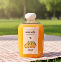 Bouteille de vin en plastique PET vide en forme de champignon de 16 oz (250 ml/500 ml) avec bouchon pour boissons gazeuses, vin de fruits, sodas, champagne