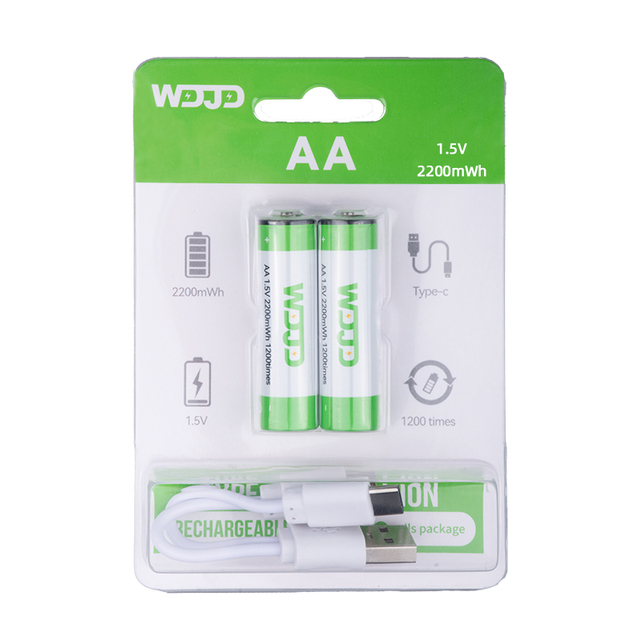 Type C USB C Port Rechargeable AA AAA Lithium  Battery 1.5V Toys Batteries for Switch
