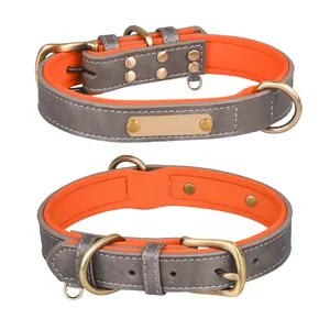 Collare per cani da caccia personalizzato collari e guinzagli per cani in neoprene morbido traspirante all'ingrosso collare per cani fatto a mano liscio e delicato sulla pelle