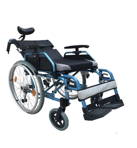 כיסא גלגלים ידני מתקפל אלומיניום עם תיקון, עיצוב חדש לבתי חולים משאית הטיה סטנדרטית - Product Image 4