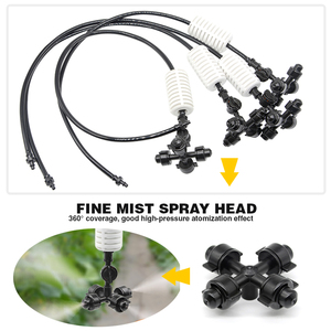 Otro riego e irrigación Boquilla de nebulización de niebla de 4 salidas Aspersor de niebla micro atomizado cruzado colgante - Product Image 2