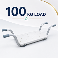 Silla de Transferencia para Bañera SimplyWalk L-605E de Aluminio, Ajustable de 73.5-83.5CM, Asiento de Baño para Proyectos de Baños Accesibles