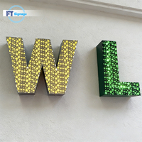 Lettres en relief 3D personnalisées à LED avec éclairage matriciel, diffuseur en acrylique givré pour la publicité des commerces, IP65