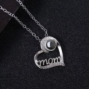 Customized Photo Projection <strong>MUM</strong> <strong>Memory</strong> Jewelry Heart Letter MOM Necklaces Mother's Day <strong>Gifts</strong> with Picture Inside - Product Image 2