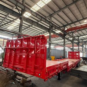 Haute qualité tout nouveau 60-80T capacité 4 essieux acier semi-<span class=keywords><strong>remorque</strong></span> Lowboy Heavy Duty Lowbed <span class=keywords><strong>camion</strong></span> à vendre - Product Image 6