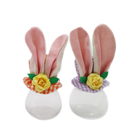 Lapin de pâques personnalisé 10 pièces, décor personnalisé, lapin de pâques, pot de bonbons sans visage, ornement pour enfants, décoration de pâques