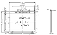 Module d'affichage tactile IPS TFT JDW 3,5 pouces, résolution 480x320, luminosité 500, rétroéclairage LED, interface SPI, circuit intégré de pilote ST7796S, carte PCB