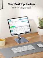 Support de tablette UGREEN pour bureau, support réglable en aluminium portable, support pliable, accessoires de bureau à domicile