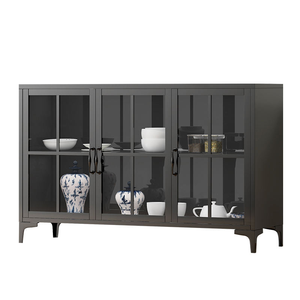 Armoire de rangement de cuisine à la mode Armoire de sol autoportante de salon avec rangement ouvert - Product Image 6