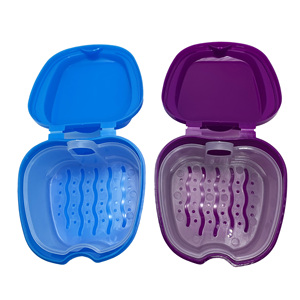 <strong>Denture</strong> Cup Orthodontic Retainers Cleaning Box Mouth Guard <strong>Container</strong> With Strainer